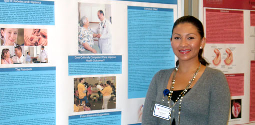 Student nurse on Research Day