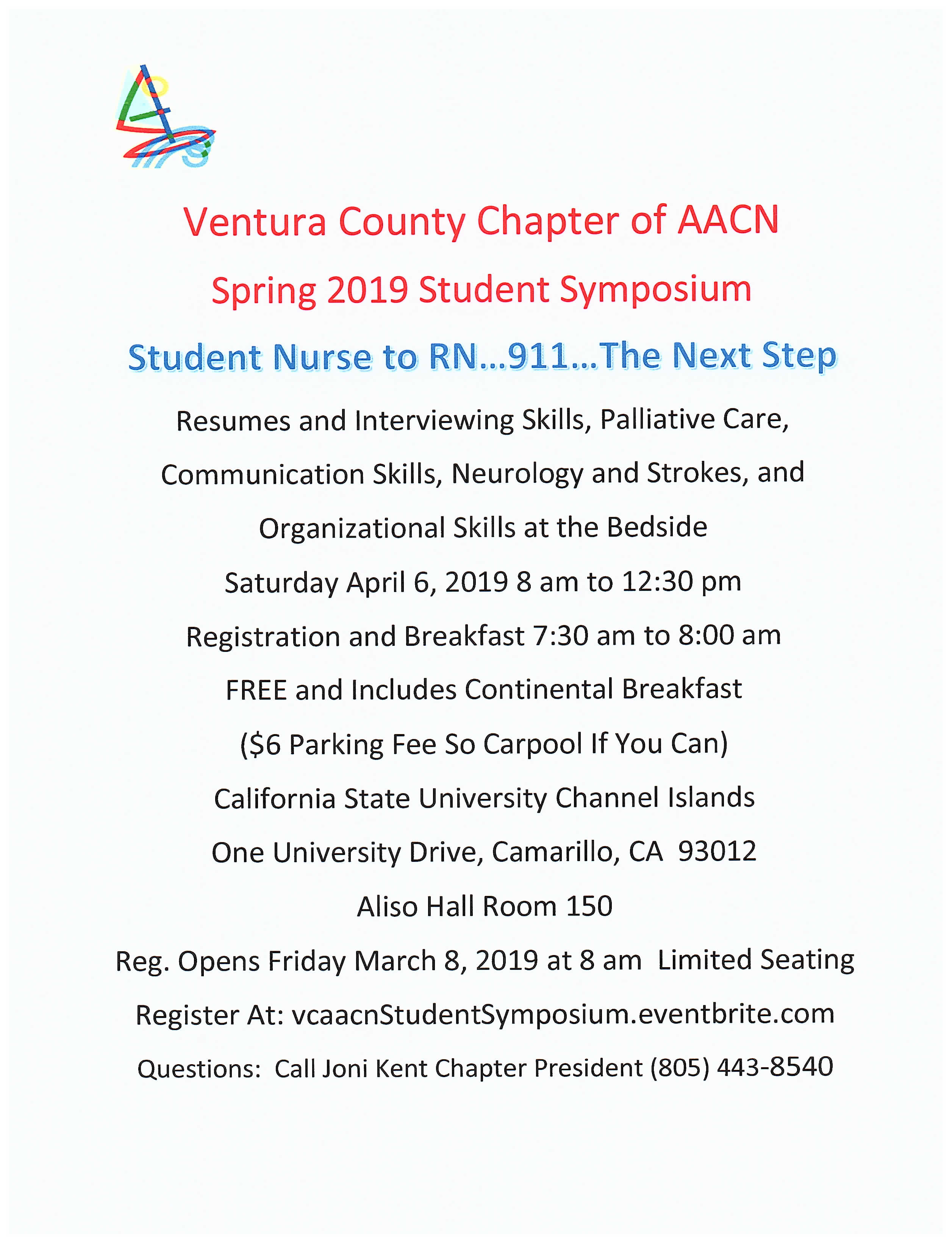 Ventura Chapter AACN Conference to be held on April 6, 2019